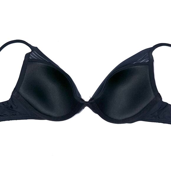 ThirdLove 24/7 Black Seamless Stripe Plunge Bra Size 36A - Picture 7 of 8